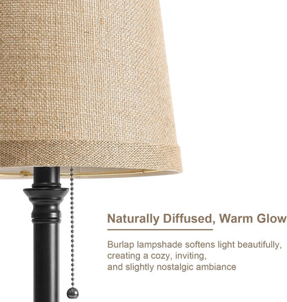 19.5" Small Table Lamp for Bedroom - Bedside Lamps for Nightstand
