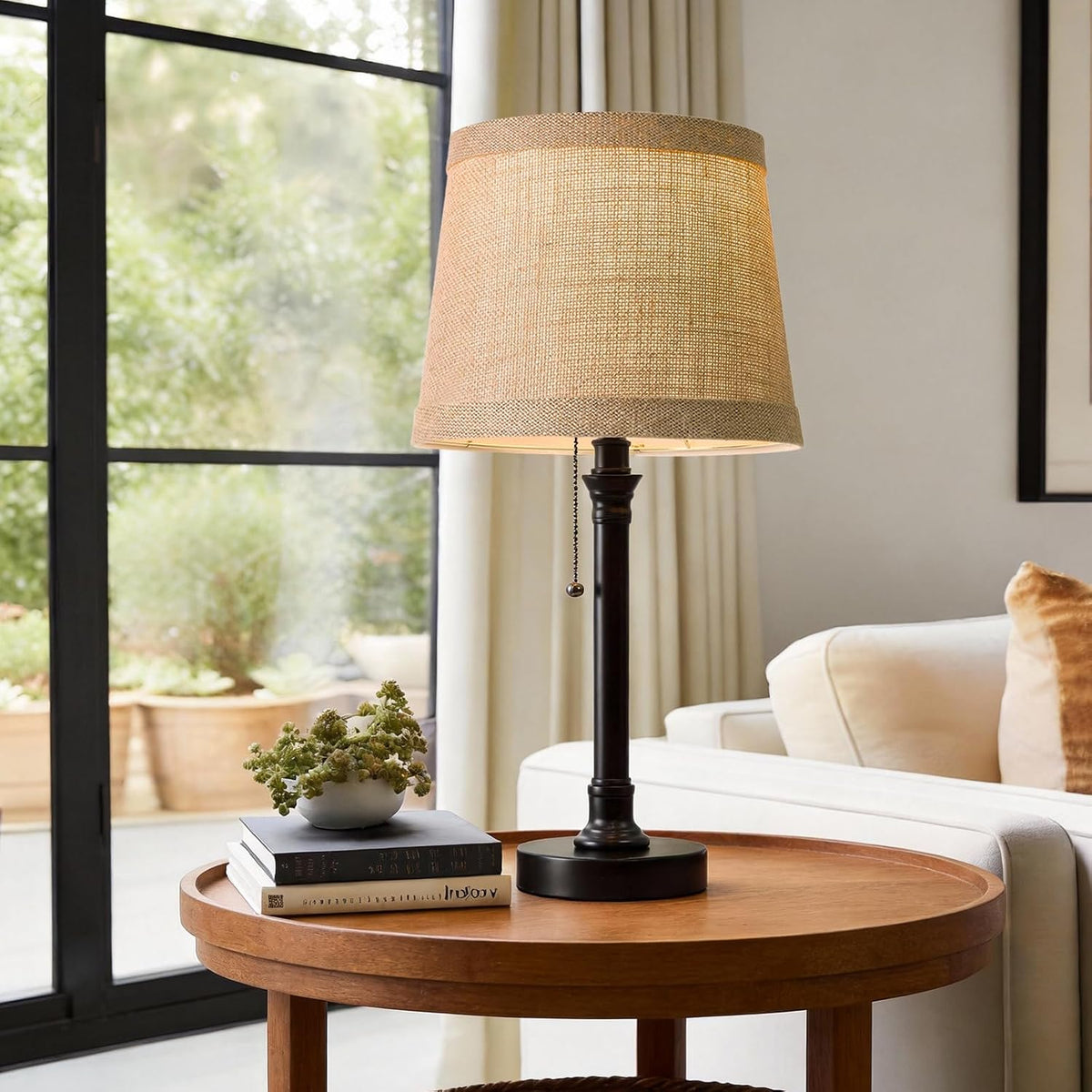 19.5" Small Table Lamp for Bedroom - Bedside Lamps for Nightstand