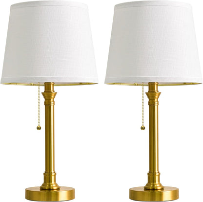 19.5" Small Table Lamp for Bedroom - Bedside Lamps for Nightstand