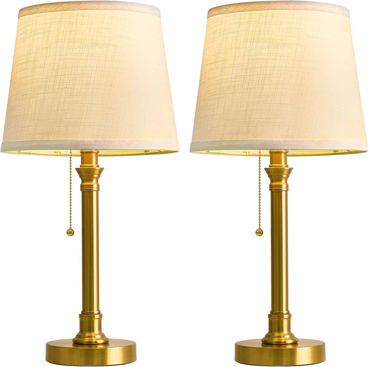19.5" Small Table Lamp for Bedroom - Bedside Lamps for Nightstand
