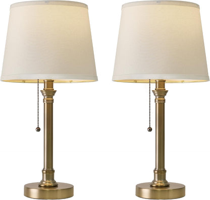 19.5" Small Table Lamp for Bedroom - Bedside Lamps for Nightstand