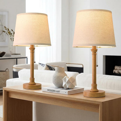 19.5" Small Table Lamp for Bedroom - Bedside Lamps for Nightstand