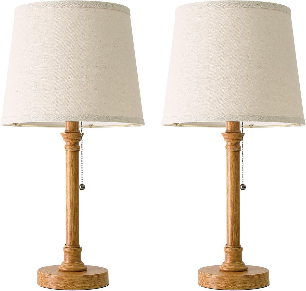 19.5" Small Table Lamp for Bedroom - Bedside Lamps for Nightstand