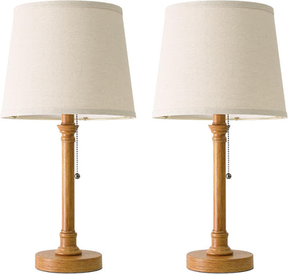 19.5" Small Table Lamp for Bedroom - Bedside Lamps for Nightstand