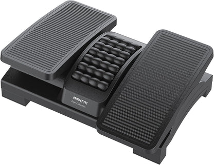 ! Ergonomic Footrest, Tilt Adjustable Individual Platforms, Height Adjustable Foot Rest with Massage Surface, Under Desk Foot Stool for Office, Leg Support and Improved Posture, Black