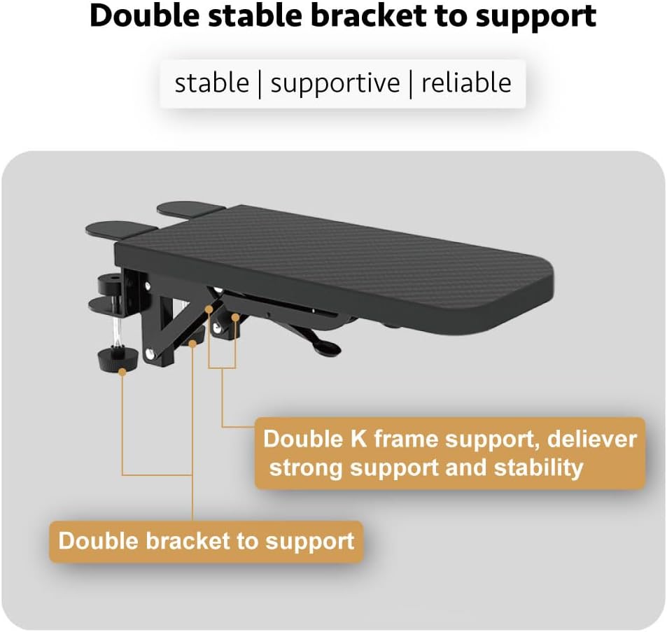 Computer Arm Rest for Desk, Suitable for Office desks, Sturdy Mouse arm Support, Computer Desk Extender, Suitable for Home and Office
