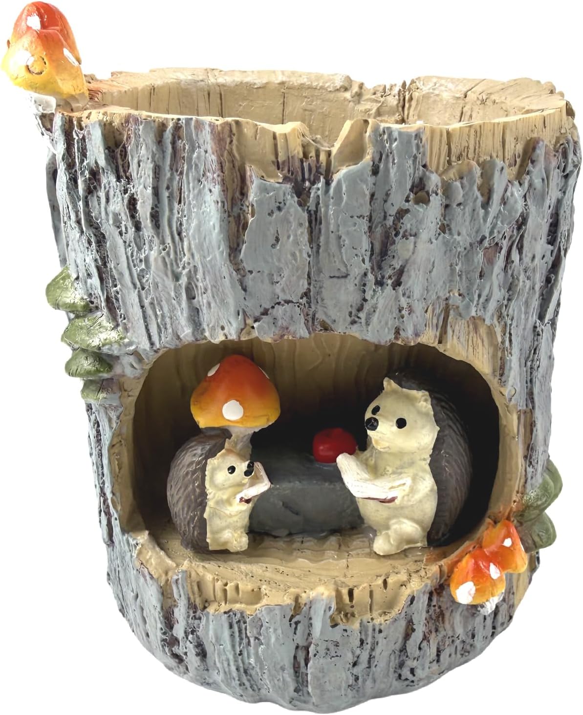Cute Animal Resin Succulent Plant Pot Cactus Plant Pot Flower Pot Container Planter Bonsai Pots Desk Mini Ornament Pot with A Hole Idea (Frog Tree Hole)
