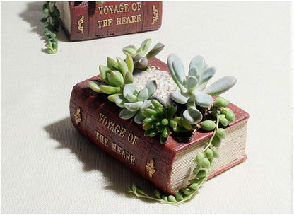 Cute Animal Resin Succulent Plant Pot Cactus Plant Pot Flower Pot Container Planter Bonsai Pots Desk Mini Ornament Pot with A Hole Idea (Frog Tree Hole)