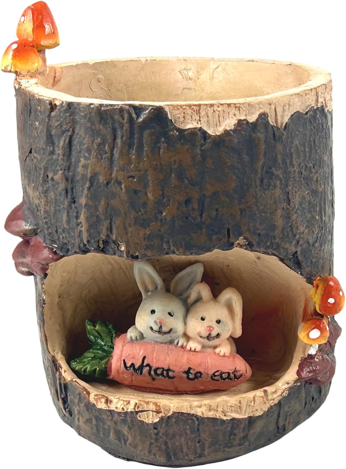 Cute Animal Resin Succulent Plant Pot Cactus Plant Pot Flower Pot Container Planter Bonsai Pots Desk Mini Ornament Pot with A Hole Idea (Frog Tree Hole)