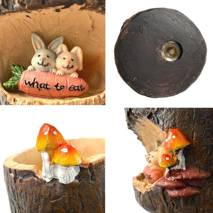 Cute Animal Resin Succulent Plant Pot Cactus Plant Pot Flower Pot Container Planter Bonsai Pots Desk Mini Ornament Pot with A Hole Idea (Frog Tree Hole)