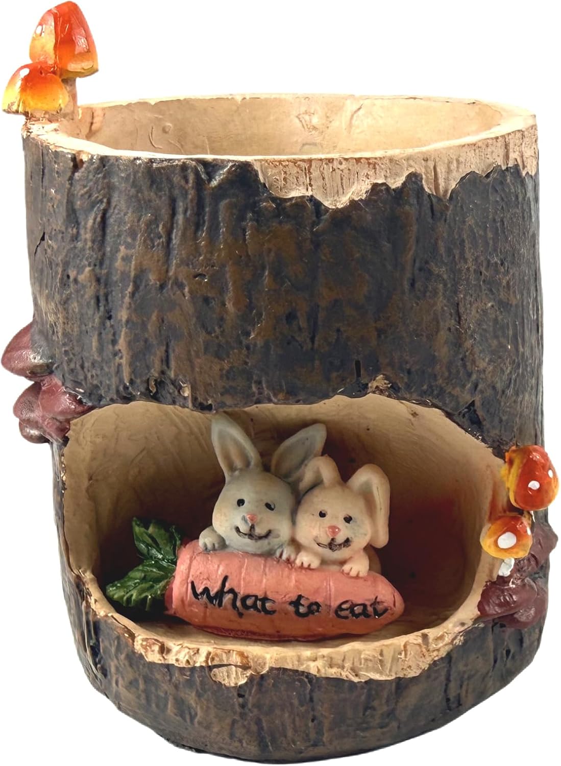 Cute Animal Resin Succulent Plant Pot Cactus Plant Pot Flower Pot Container Planter Bonsai Pots Desk Mini Ornament Pot with A Hole Idea (Frog Tree Hole)