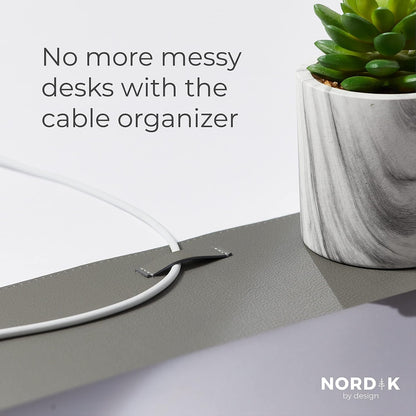 Nordik Leather Desk Mat - Midnight Blue - Large Leather Desk Pad 35x17 in