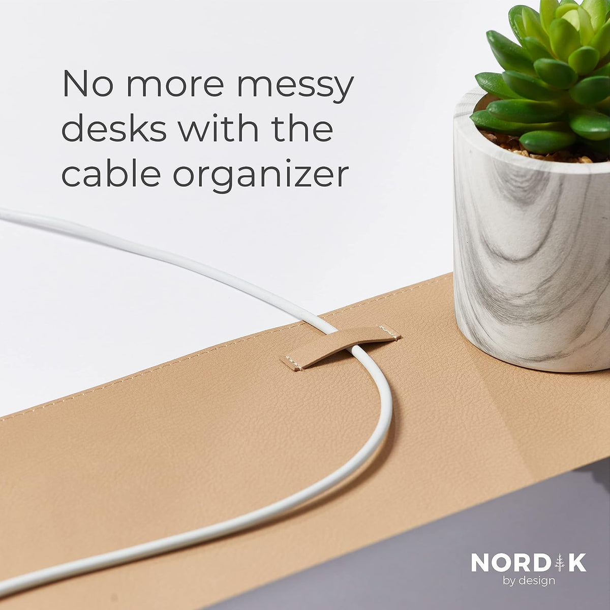 Nordik Leather Desk Mat - Midnight Blue - Large Leather Desk Pad 35x17 in