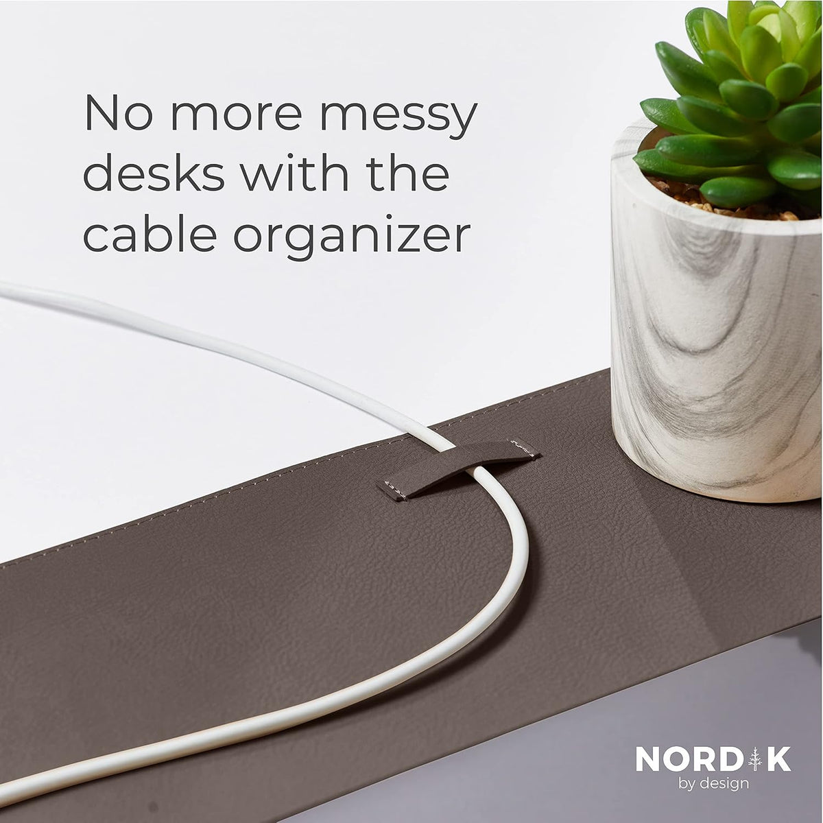 Nordik Leather Desk Mat - Midnight Blue - Large Leather Desk Pad 35x17 in