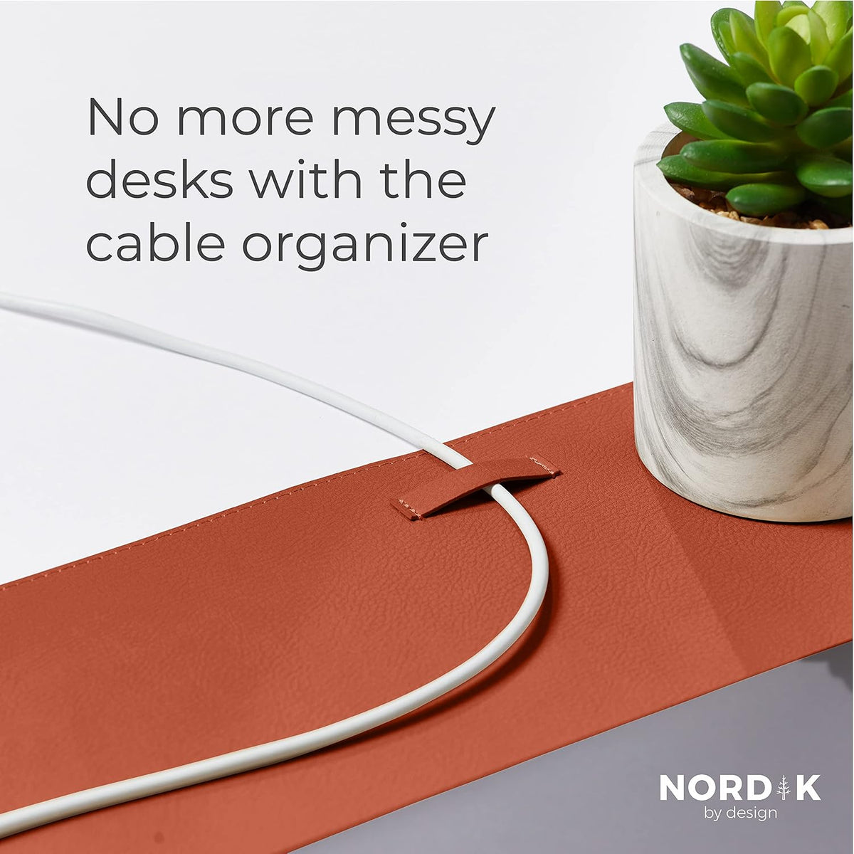 Nordik Leather Desk Mat - Midnight Blue - Large Leather Desk Pad 35x17 in