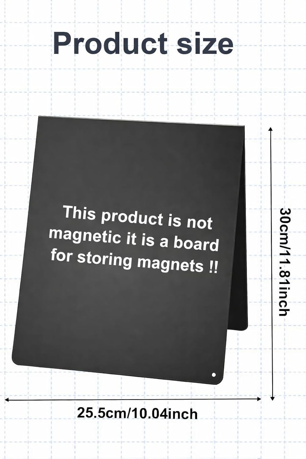 Black Magnetic Board 2 Pack V-Shaped Metal Magnetic Board with Stand