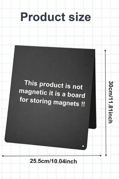 Black Magnetic Board 2 Pack V-Shaped Metal Magnetic Board with Stand