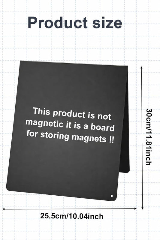 Black Magnetic Board 2 Pack V-Shaped Metal Magnetic Board with Stand