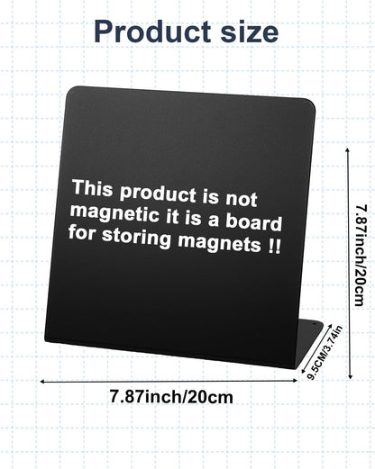 Black Magnetic Board 2 Pack V-Shaped Metal Magnetic Board with Stand