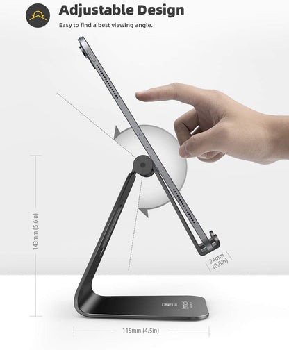 Tablet Stand Holder for Desk - Adjustable Stand for 4-13" Tablets