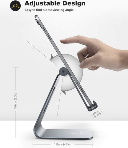 Tablet Stand Holder for Desk - Adjustable Stand for 4-13" Tablets