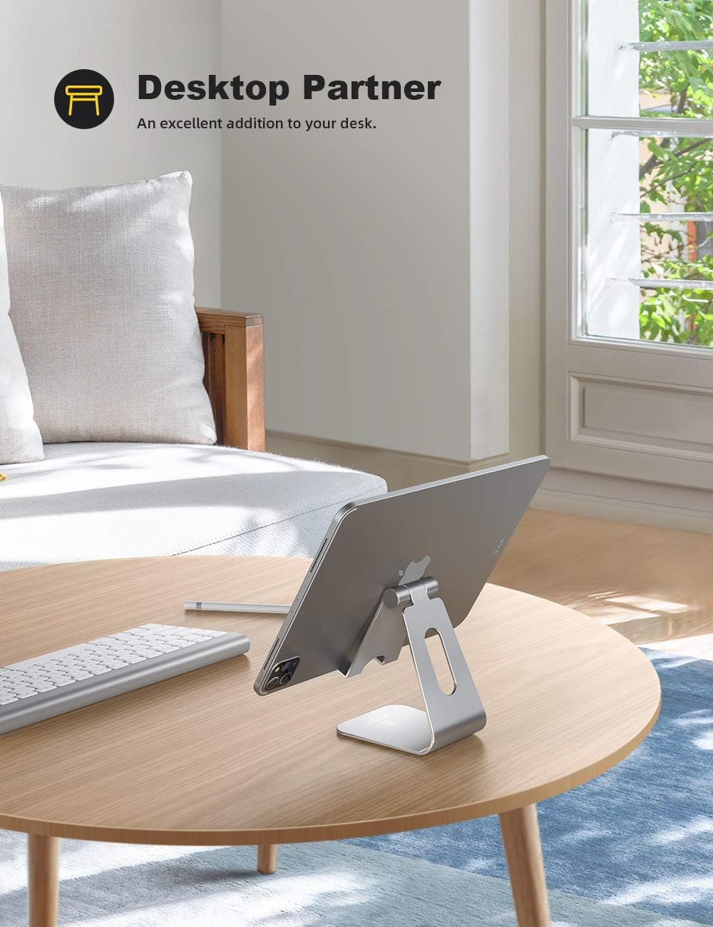 Tablet Stand Holder for Desk - Adjustable Stand for 4-13" Tablets
