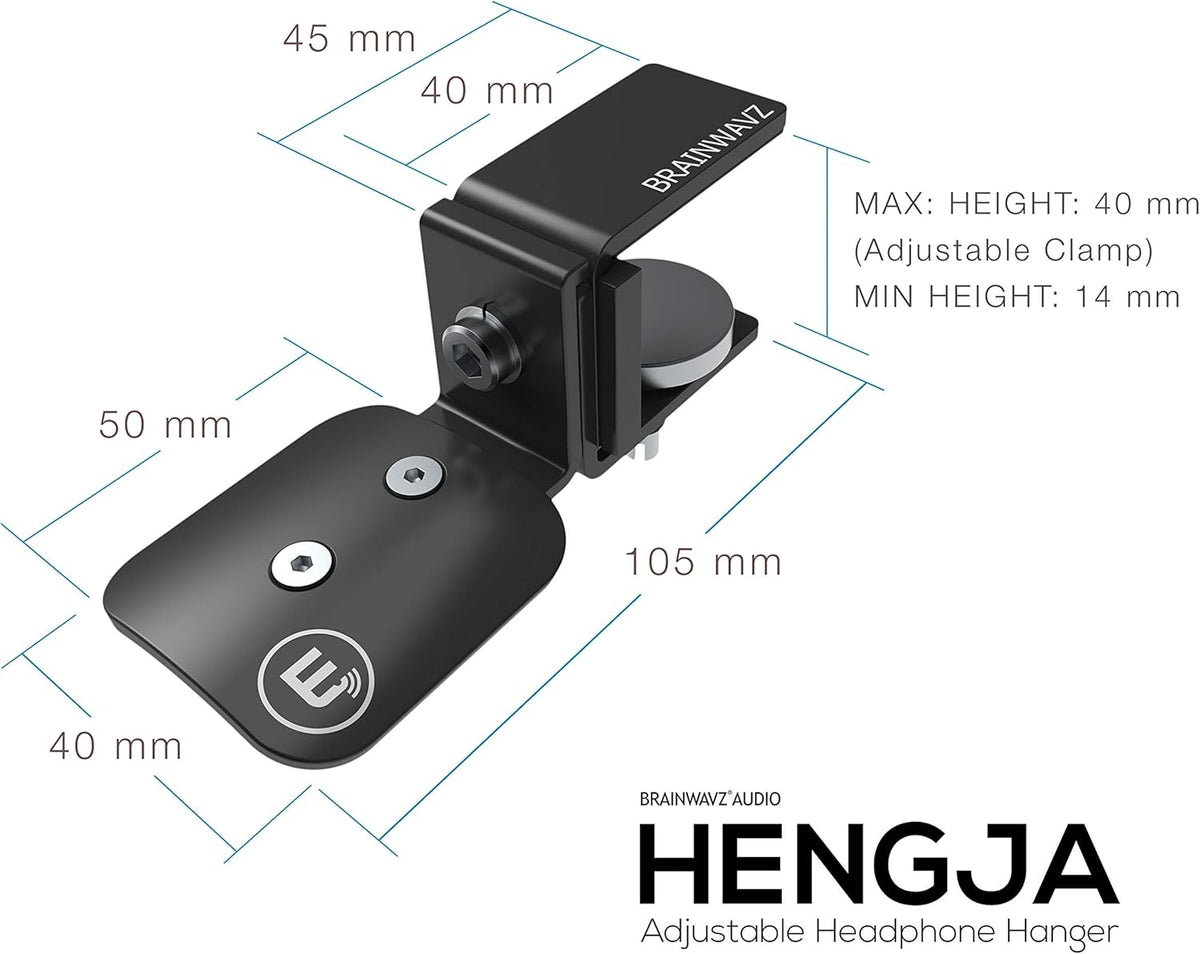 Hengja - The Desk Headphone Stand Hanger Mount, All Metal, Rotatable Mount, PC & Gaming Headset Holder