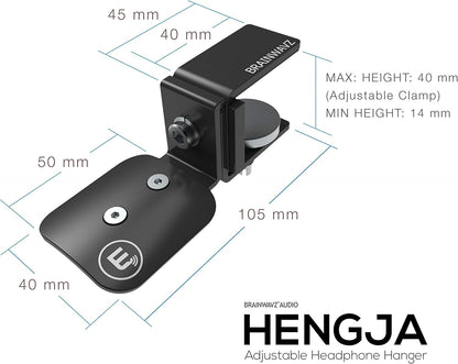 Hengja - The Desk Headphone Stand Hanger Mount, All Metal, Rotatable Mount, PC & Gaming Headset Holder