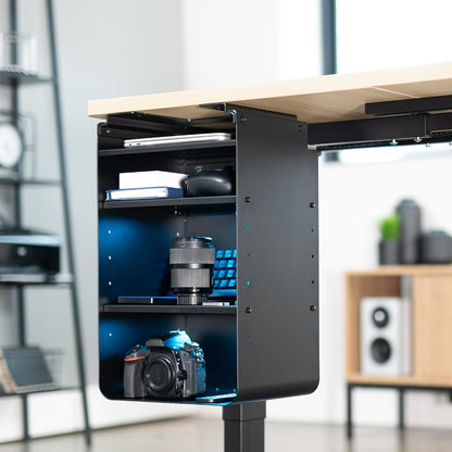 Black Under Desk Storage Cabinet, DESK-SC01