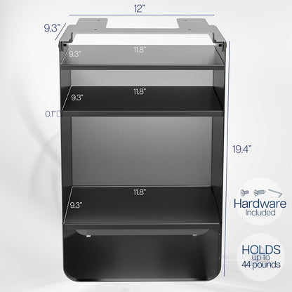 Black Under Desk Storage Cabinet, DESK-SC01