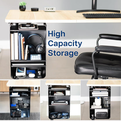 Black Under Desk Storage Cabinet, DESK-SC01