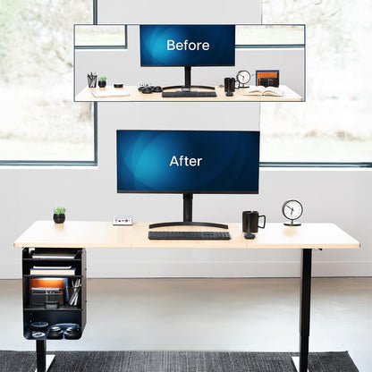 Black Under Desk Storage Cabinet, DESK-SC01