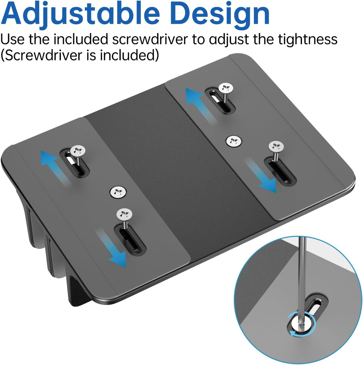 Vertical Laptop Stand for Desk Aluminum Book Holder with Adjustable Slot Desktop Accessories for MacBook Pro/Air Gaming Laptops, Black