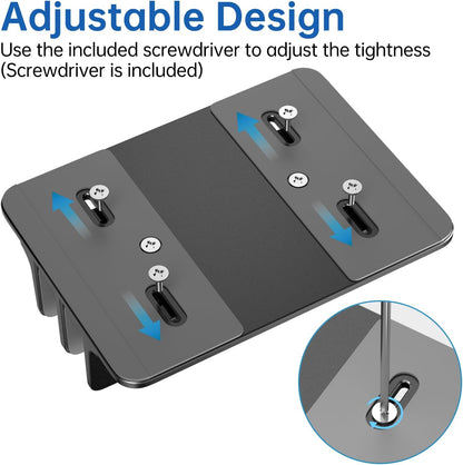 Vertical Laptop Stand for Desk Aluminum Book Holder with Adjustable Slot Desktop Accessories for MacBook Pro/Air Gaming Laptops, Black