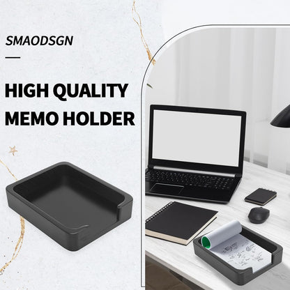 1PCS 4x6 Memo Holder For Desk Paper Holder Black Wooden Memo Organizer For Desk Paper Tray Index Card Holder Fits 4 x 6 Index Card Cardstock Pads Note for Office School