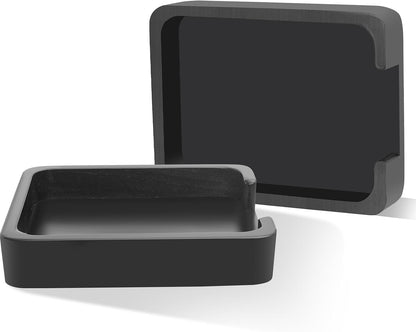 1PCS 4x6 Memo Holder For Desk Paper Holder Black Wooden Memo Organizer For Desk Paper Tray Index Card Holder Fits 4 x 6 Index Card Cardstock Pads Note for Office School