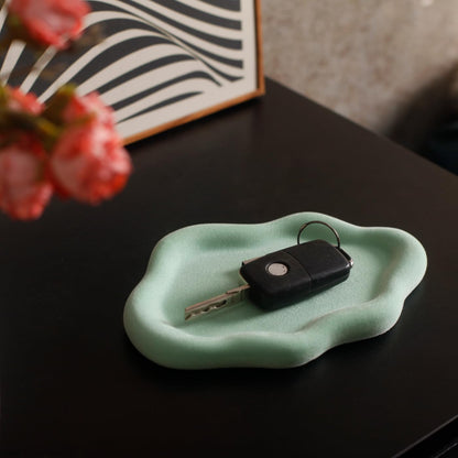Jewelry Dish Trinket Tray for Women, Ring Dish Holder, Unique Cloud Shape Ceramic Plate Cute Things Vanity Aesthetic Room Decor Mother's Day Birthday (White)