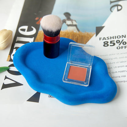 Jewelry Dish Trinket Tray for Women, Ring Dish Holder, Unique Cloud Shape Ceramic Plate Cute Things Vanity Aesthetic Room Decor Mother's Day Birthday (White)