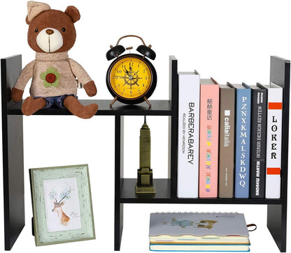 Mass Desktop Bookshelf Freestanding Wooden Countertop Bookcase Accessories Organizer Display Rack Dorm Desk Storage Shelf