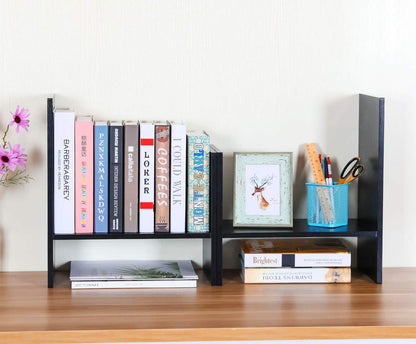 Mass Desktop Bookshelf Freestanding Wooden Countertop Bookcase Accessories Organizer Display Rack Dorm Desk Storage Shelf