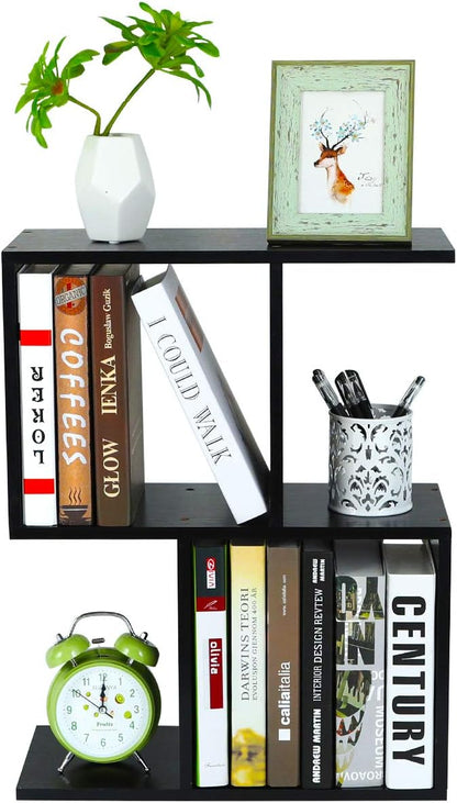 Mass Desktop Bookshelf Freestanding Wooden Countertop Bookcase Accessories Organizer Display Rack Dorm Desk Storage Shelf