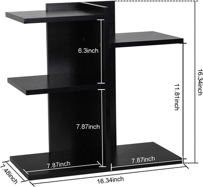 Mass Desktop Bookshelf Freestanding Wooden Countertop Bookcase Accessories Organizer Display Rack Dorm Desk Storage Shelf