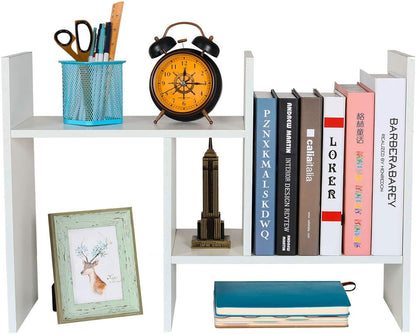 Mass Desktop Bookshelf Freestanding Wooden Countertop Bookcase Accessories Organizer Display Rack Dorm Desk Storage Shelf