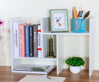 Mass Desktop Bookshelf Freestanding Wooden Countertop Bookcase Accessories Organizer Display Rack Dorm Desk Storage Shelf