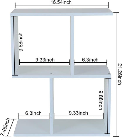 Mass Desktop Bookshelf Freestanding Wooden Countertop Bookcase Accessories Organizer Display Rack Dorm Desk Storage Shelf
