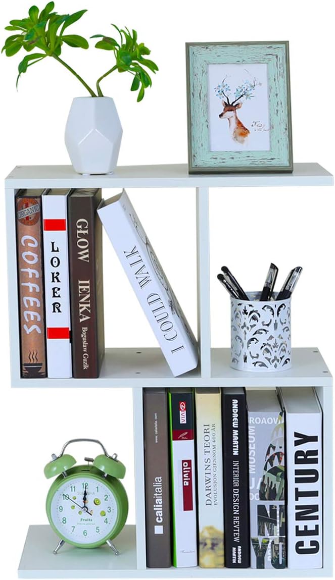 Mass Desktop Bookshelf Freestanding Wooden Countertop Bookcase Accessories Organizer Display Rack Dorm Desk Storage Shelf