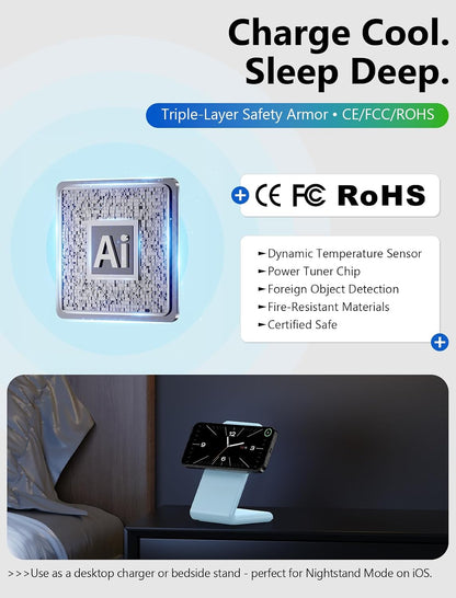 for MagSafe Charger - Magnetic Wireless Charger for iPhone 12-17, Black