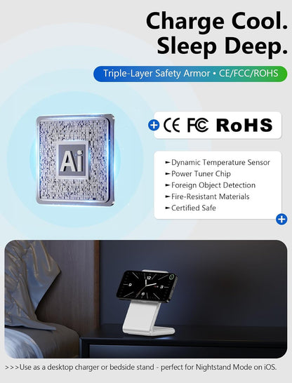 for MagSafe Charger - Magnetic Wireless Charger for iPhone 12-17, Black