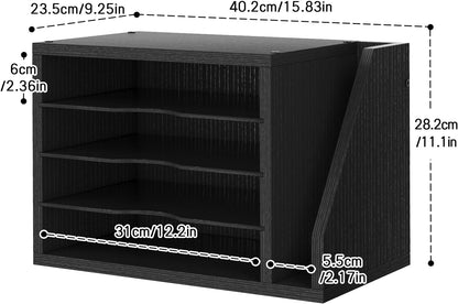 Mail Organizer Wall Mounted, 6-Slot Hanging File Organizer with Key Holder