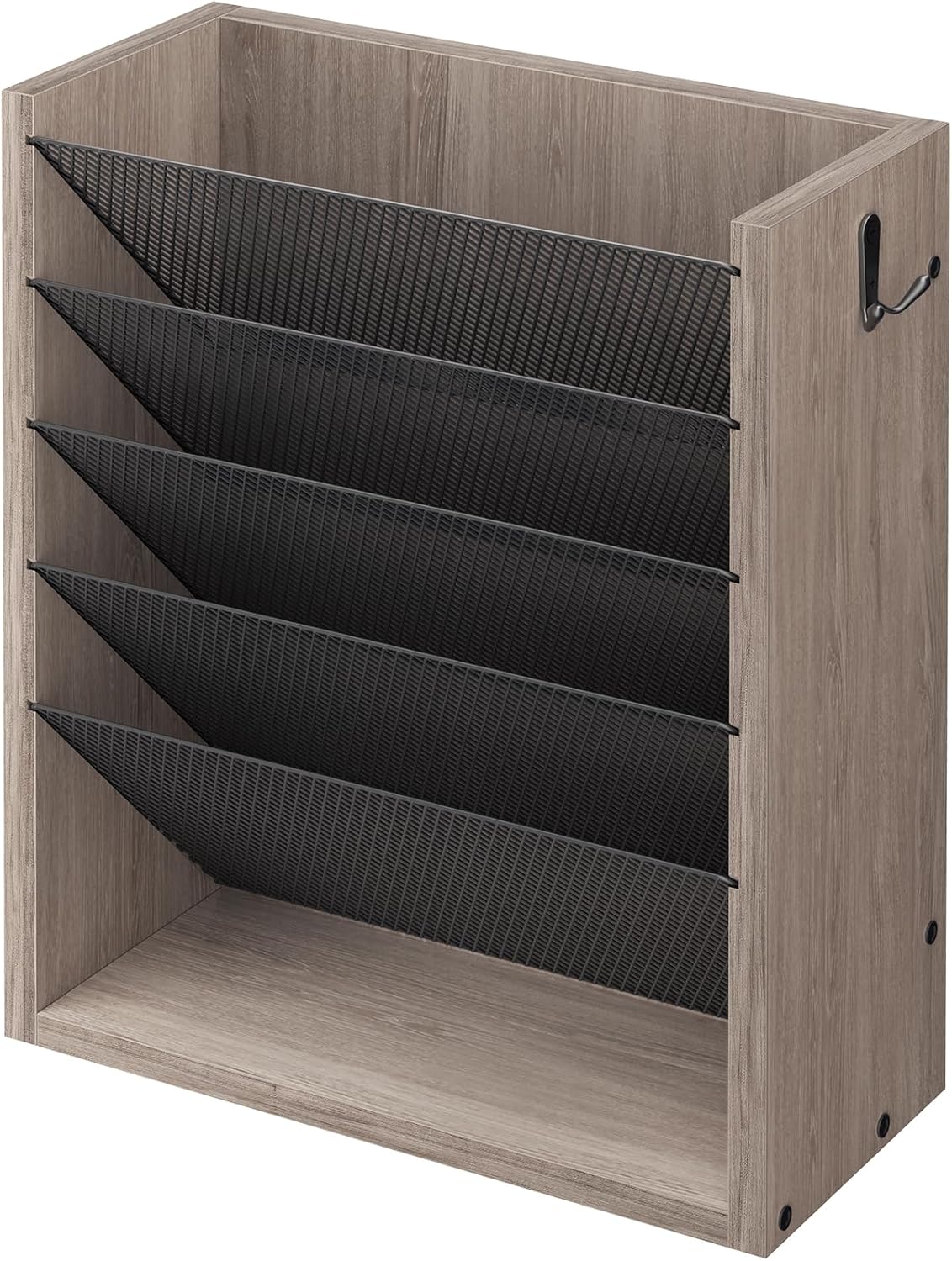 Mail Organizer Wall Mounted, 6-Slot Hanging File Organizer with Key Holder